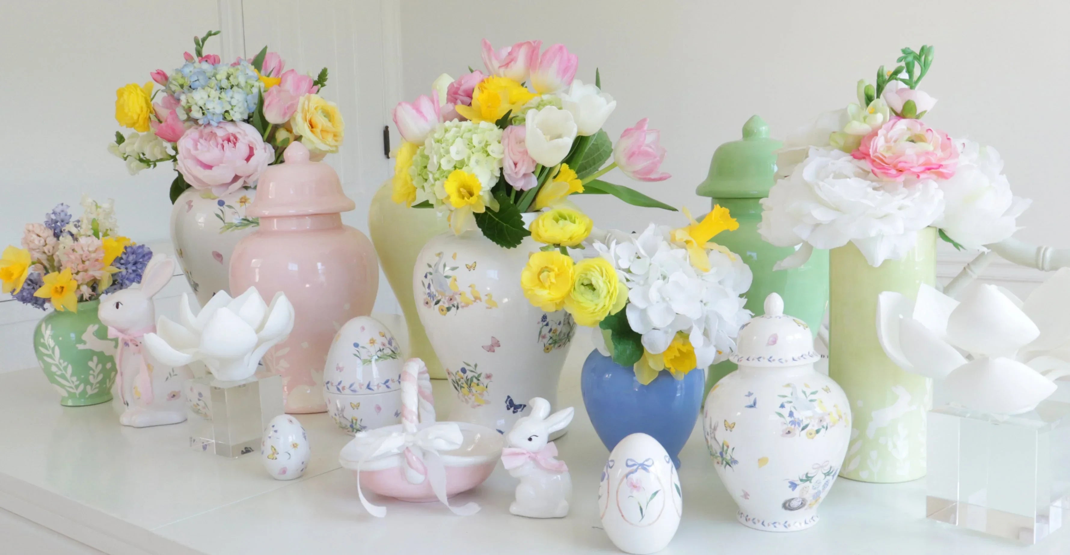 French Blue Ginger Jars - The Mayfair Hall