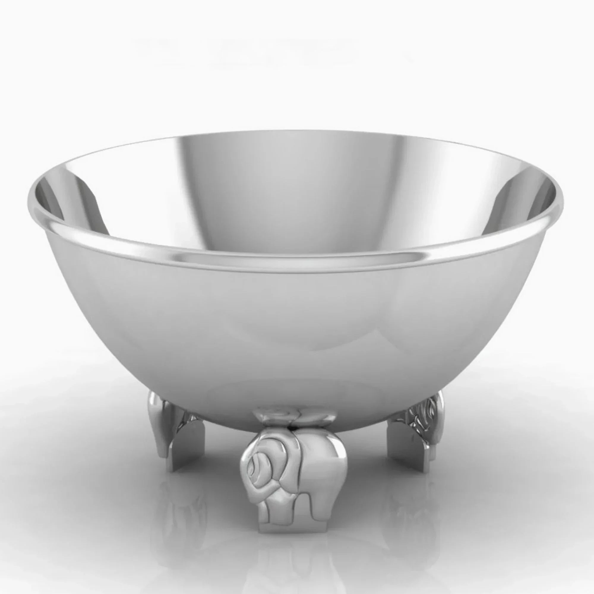 Sterling Silver Elephant Baby Feeding Bowl by Krysaliis - The Mayfair Hall