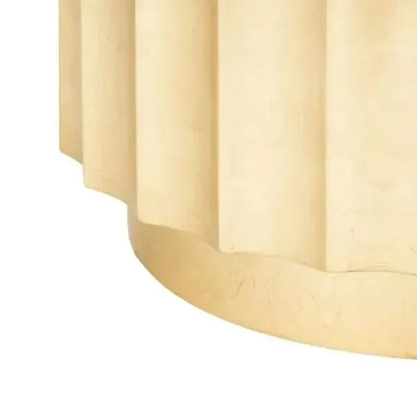 Elodie Wood Accent Table in Gold Leaf - The Mayfair Hall