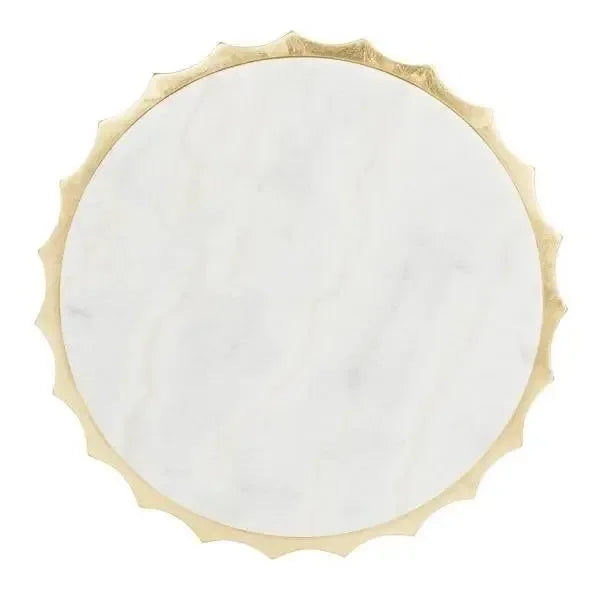 Elodie Wood Accent Table in Gold Leaf - The Mayfair Hall