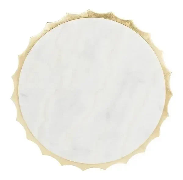 Elodie Wood Accent Table in Gold Leaf - The Mayfair Hall