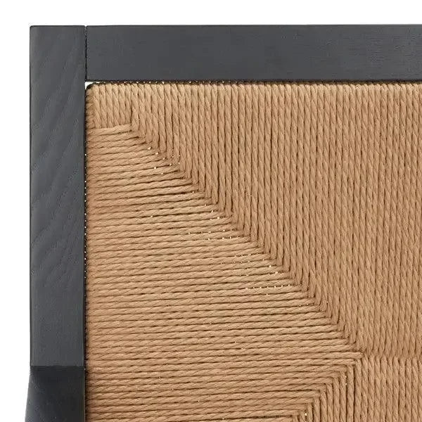 Emilio Wood Accent Chair in Black and Natural - The Mayfair Hall