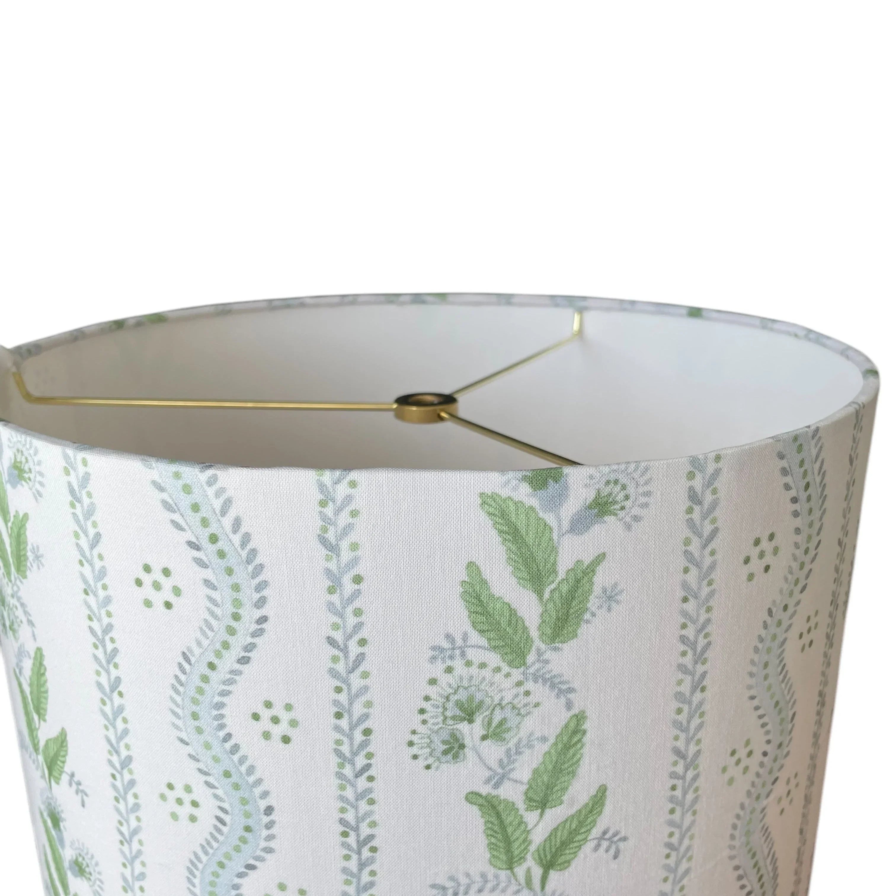 Blue and Green Lampshade in Emma Stripe - The Mayfair Hall