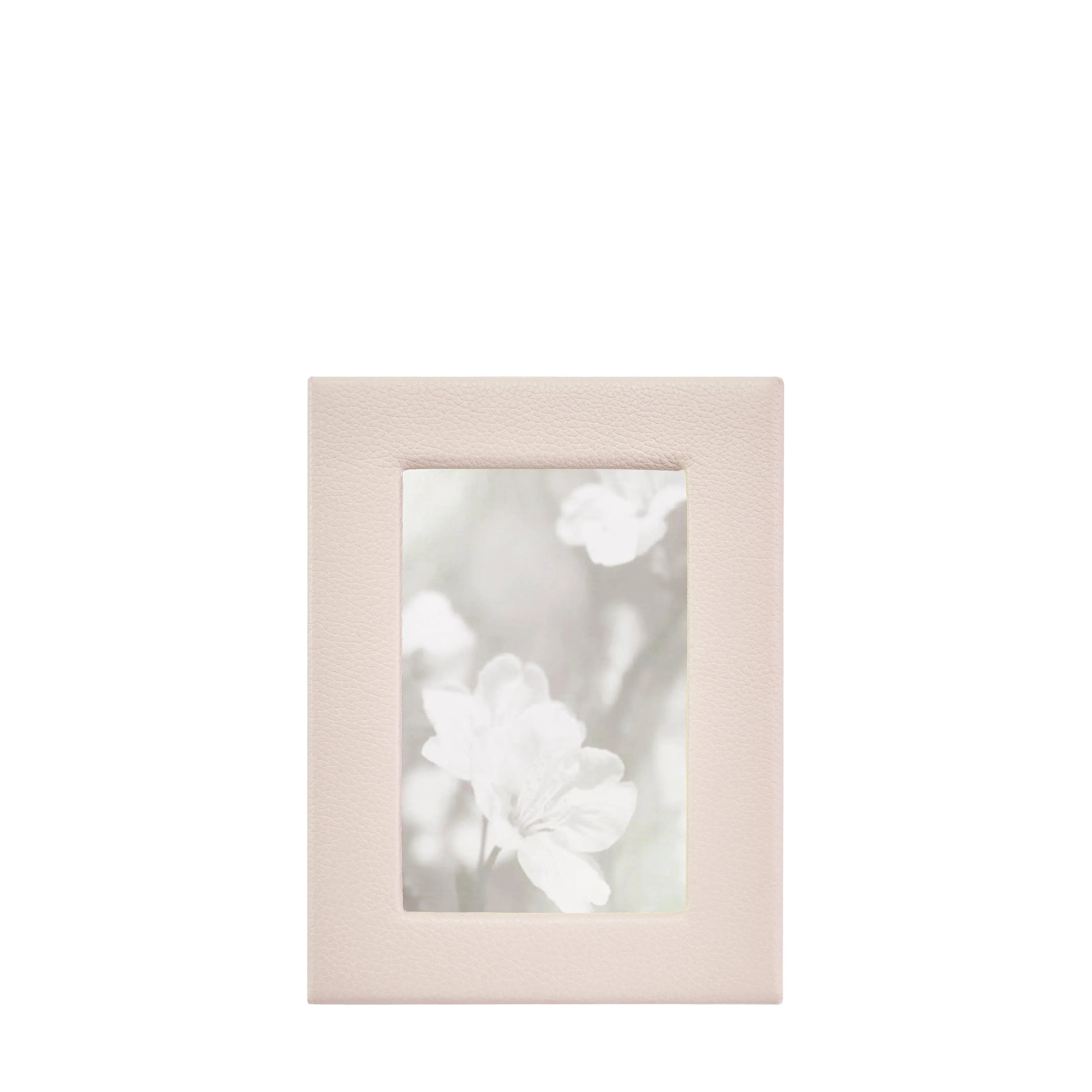 Pebble Grain Leather Picture Frame in Light Pink - The Mayfair Hall