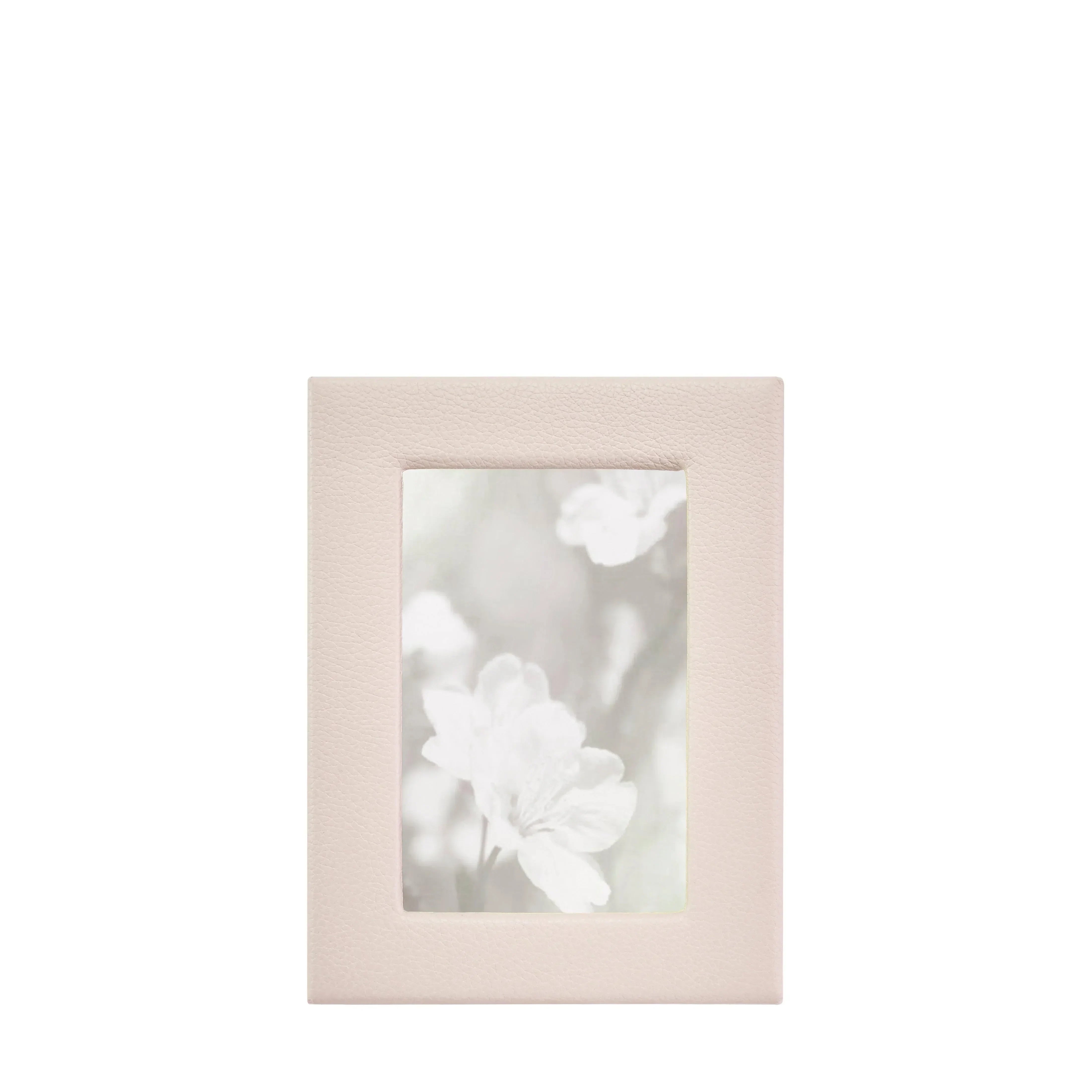 Pebble Grain Leather Picture Frame in Light Pink - The Mayfair Hall
