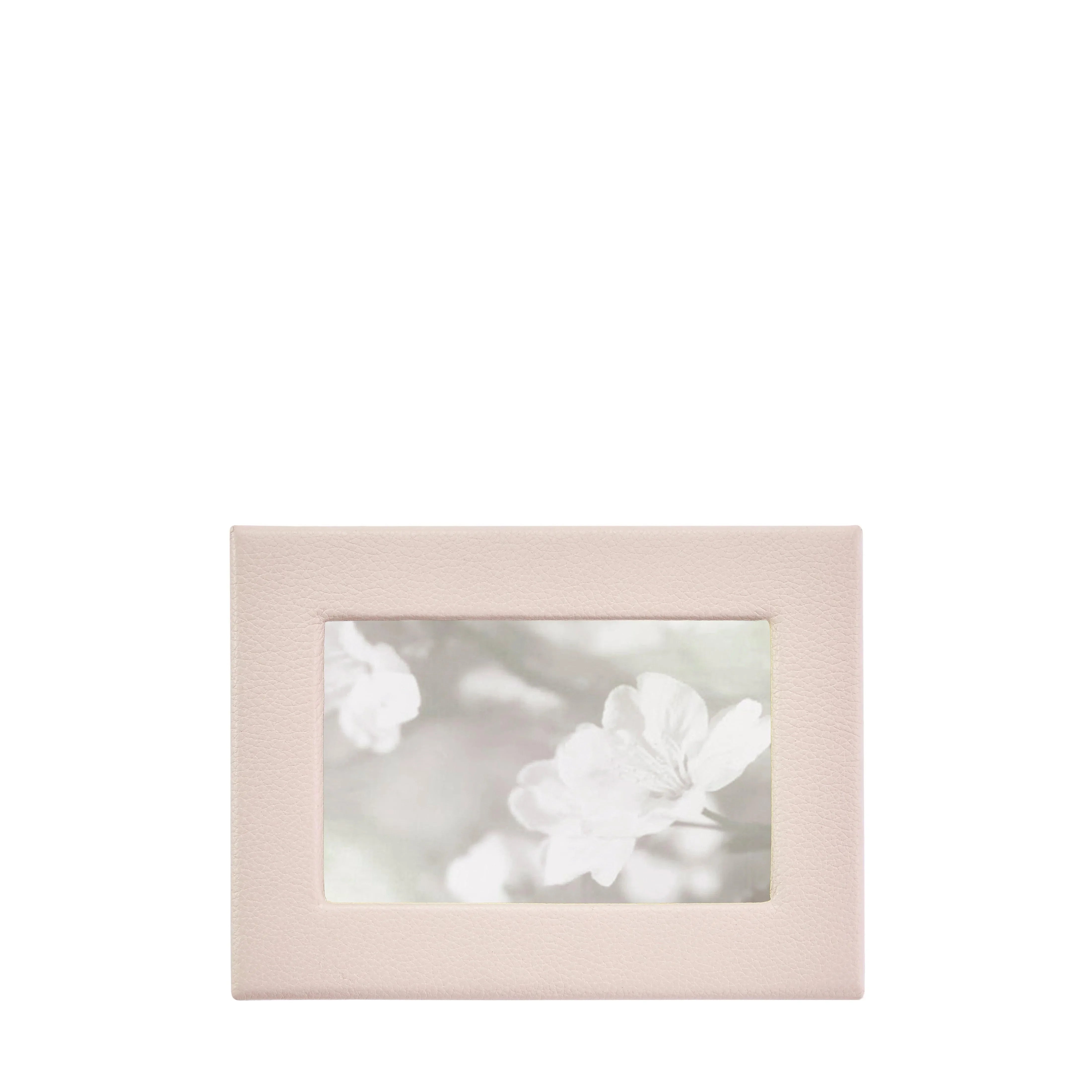 Pebble Grain Leather Picture Frame in Light Pink - The Mayfair Hall