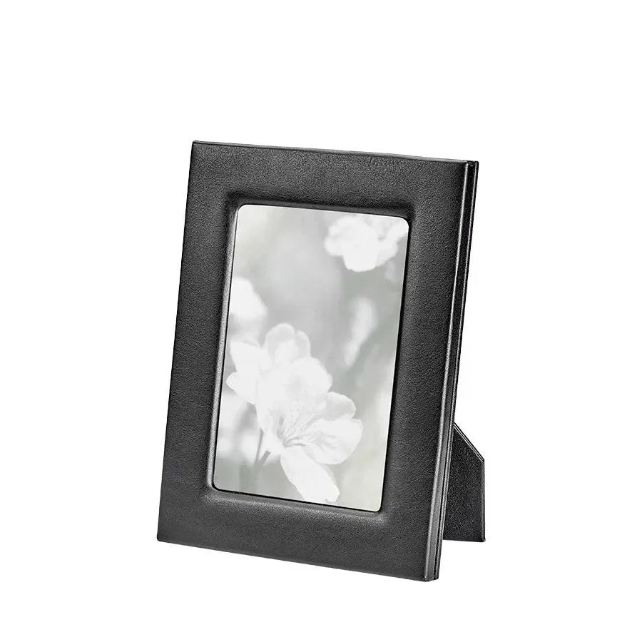 Traditional Full-grain Leather Picture Frame in Black - The Mayfair Hall