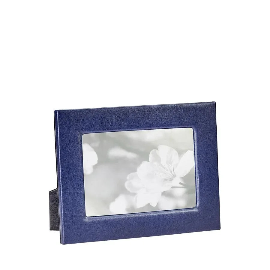Traditional Full-grain Leather Picture Frame in Blue (5 x 7) - The Mayfair Hall