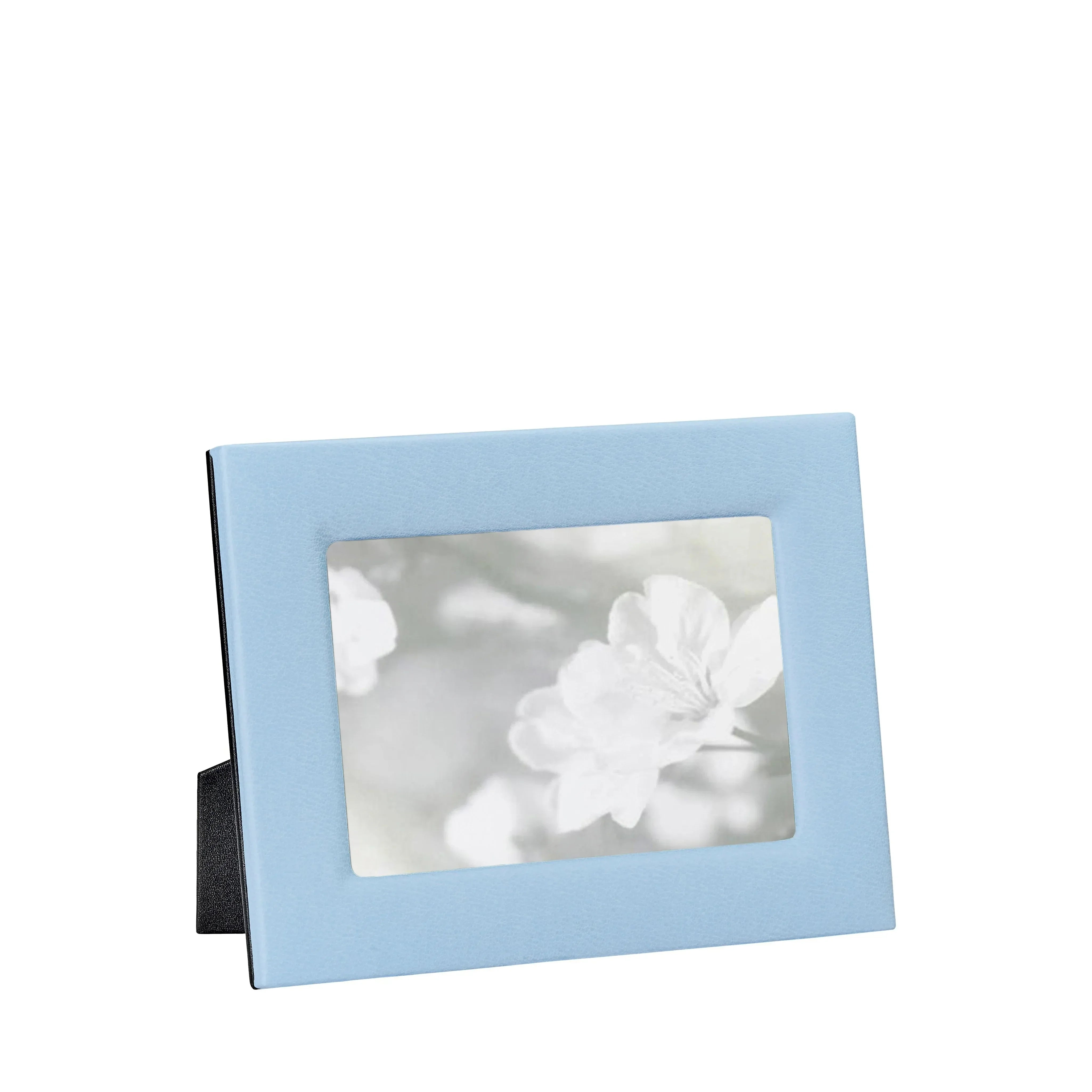Pebble Grain Leather Picture Frame in Light Blue - The Mayfair Hall