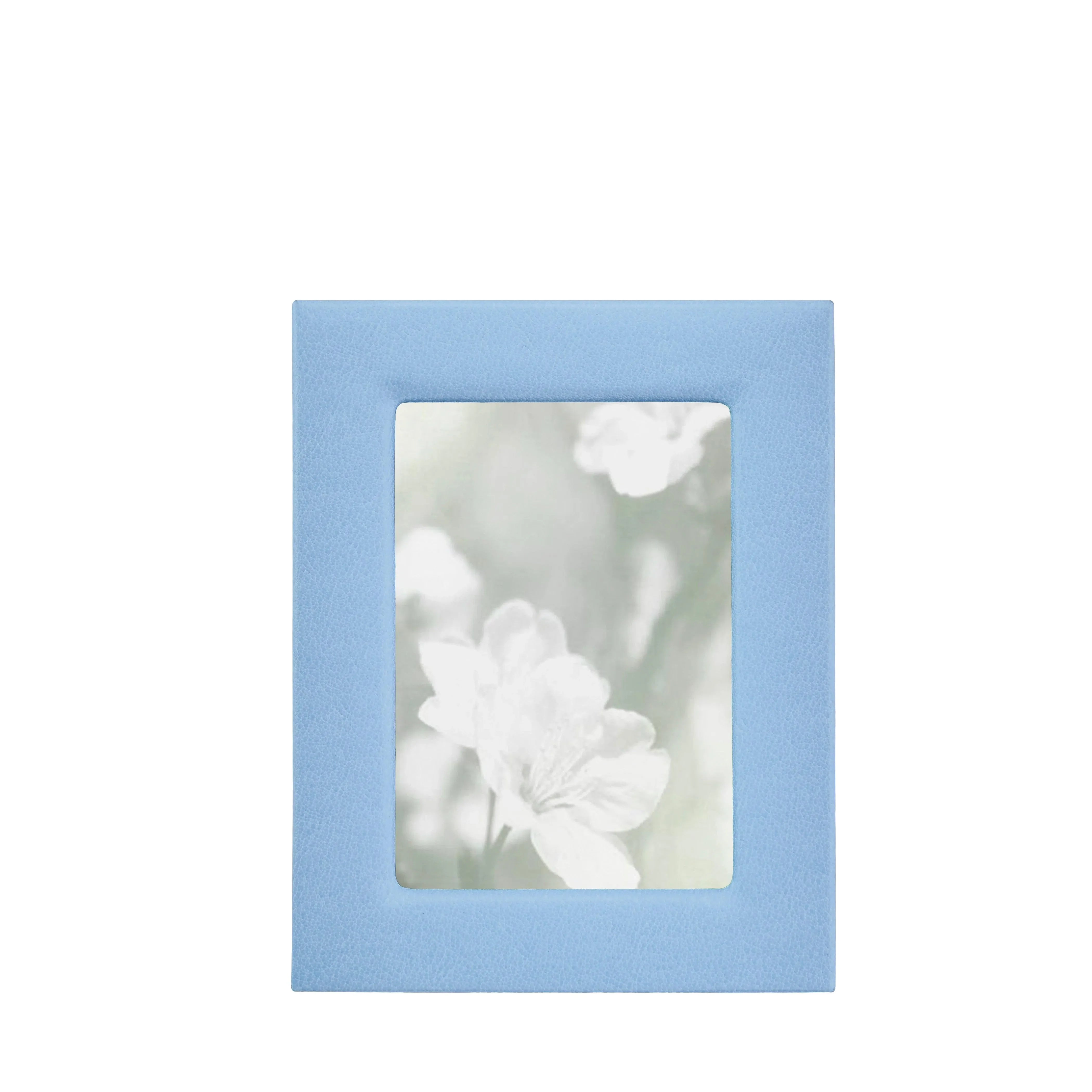 Pebble Grain Leather Picture Frame in Light Blue - The Mayfair Hall