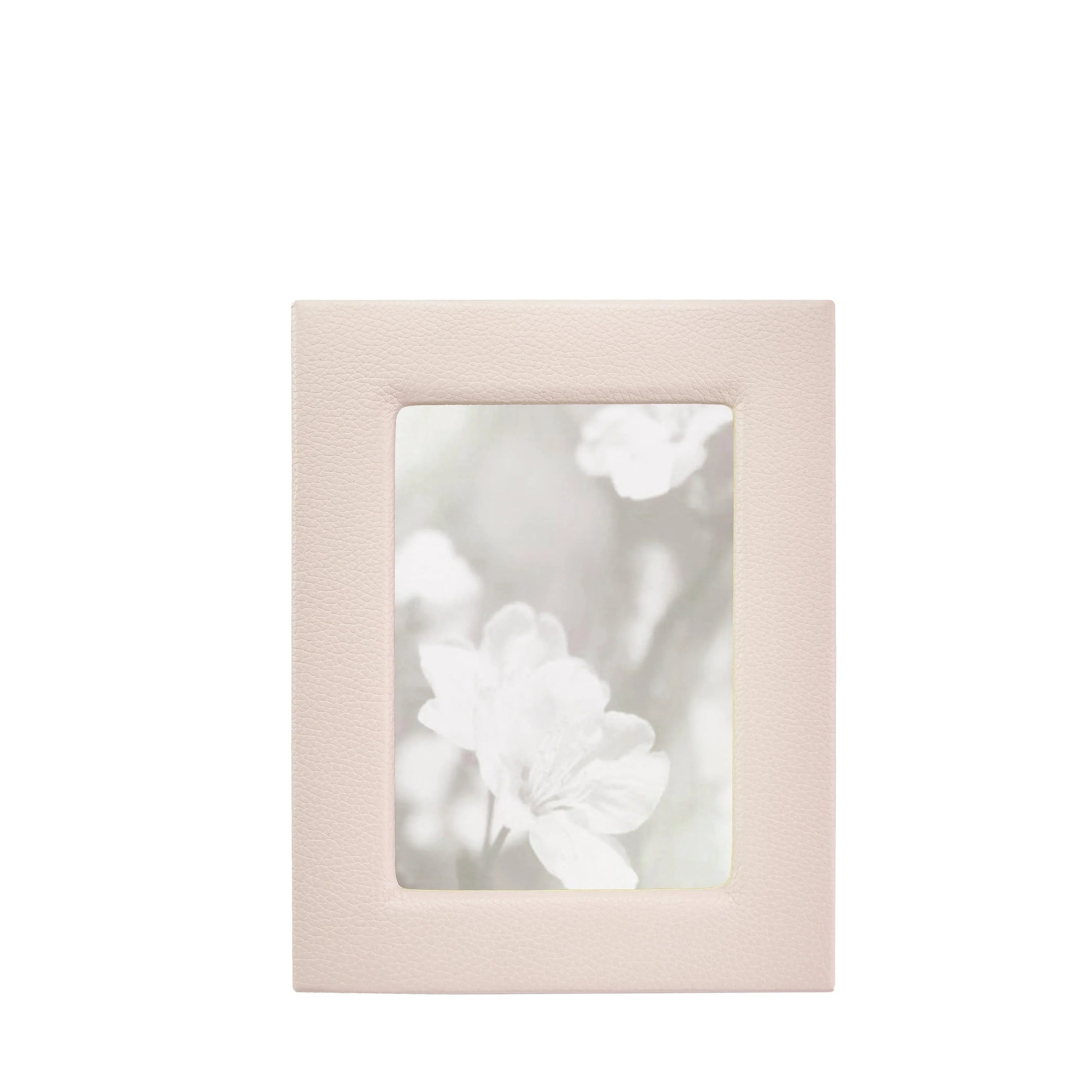 Pebble Grain Leather Picture Frame in Light Pink - The Mayfair Hall