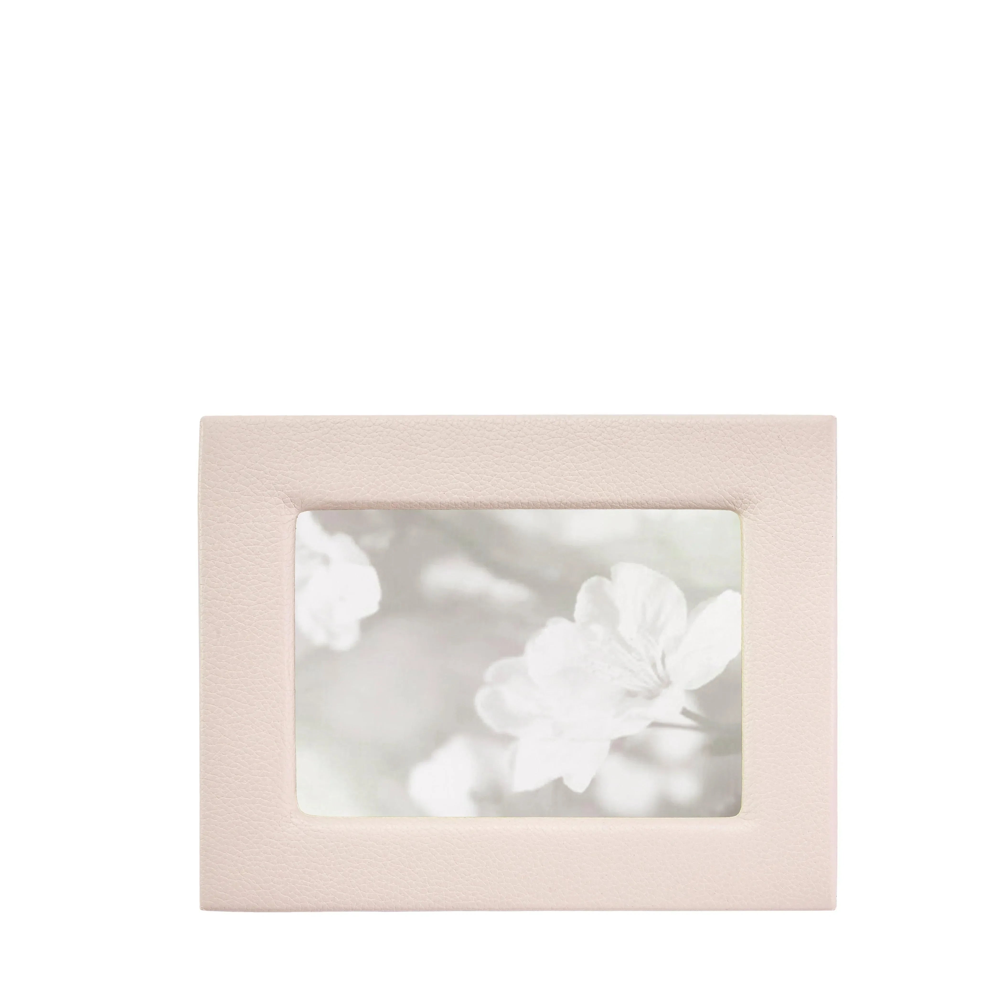 Pebble Grain Leather Picture Frame in Light Pink - The Mayfair Hall