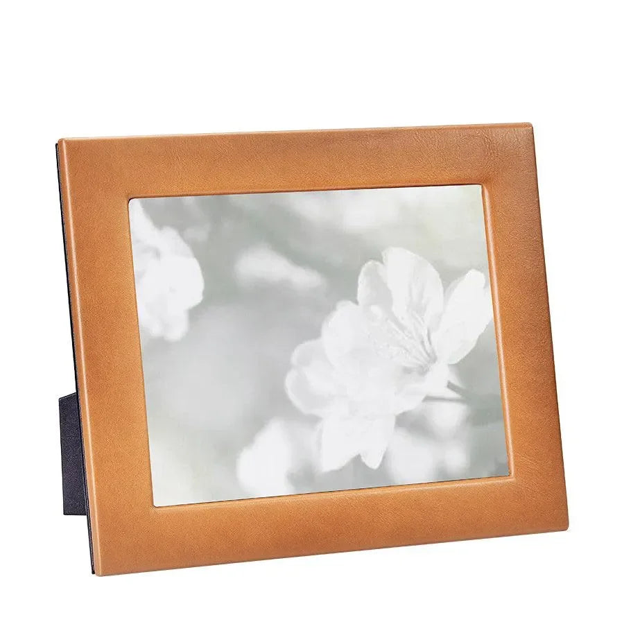 Traditional Full-grain Leather Picture Frame in Tan - The Mayfair Hall