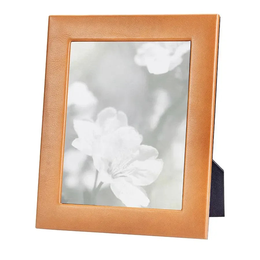 Traditional Full-grain Leather Picture Frame in Tan - The Mayfair Hall