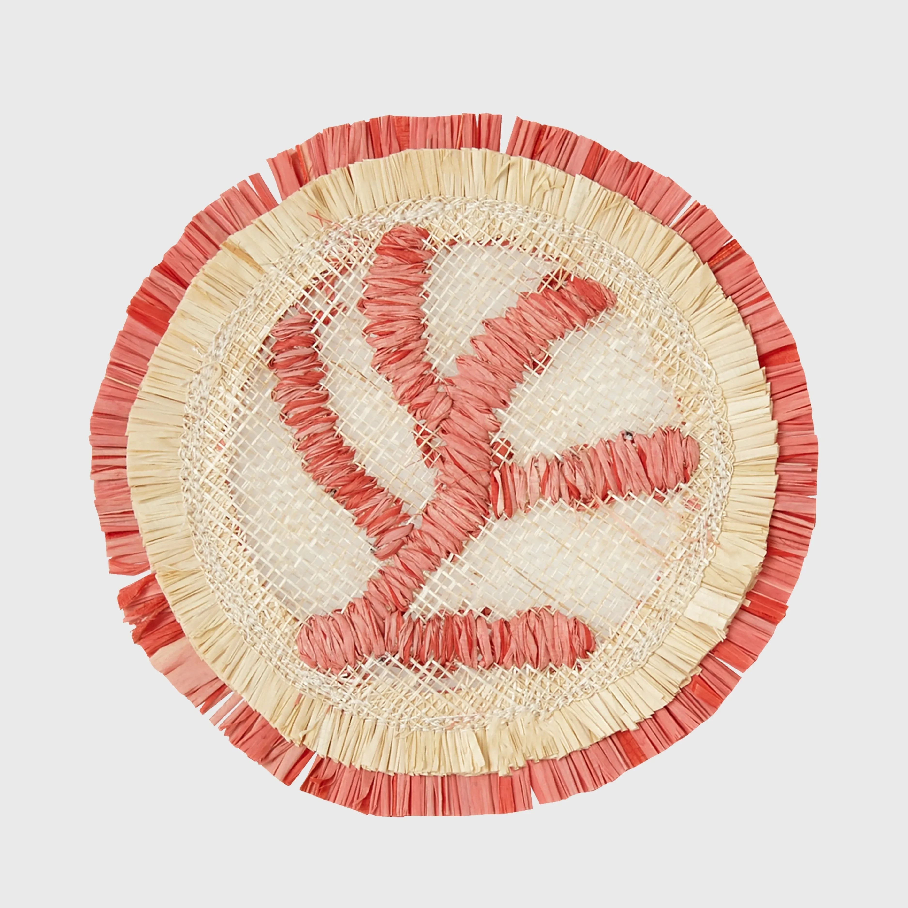 Coral straw coasters - The Mayfair Hall