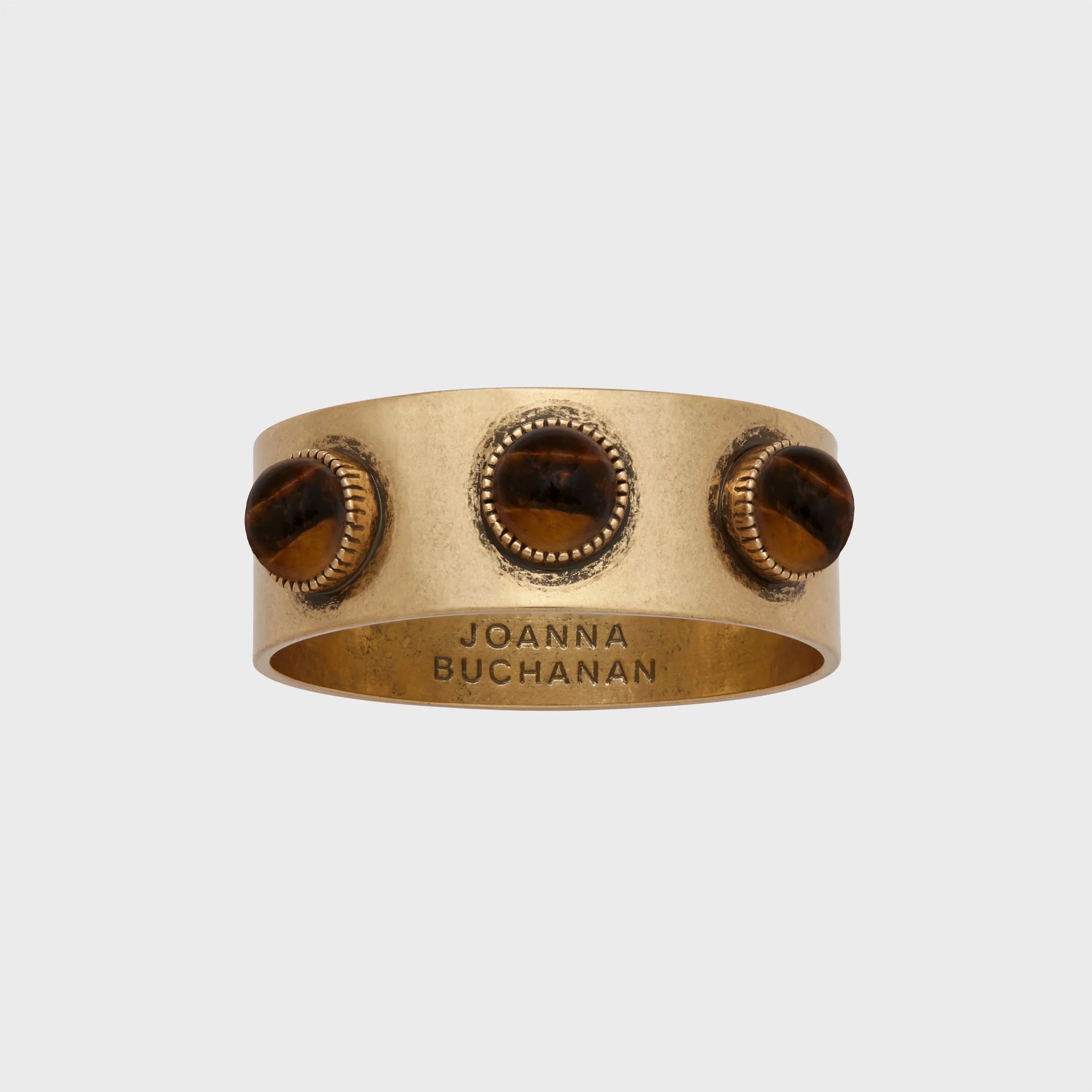 Cabochon napkin rings, tigers eye, set of four - The Mayfair Hall