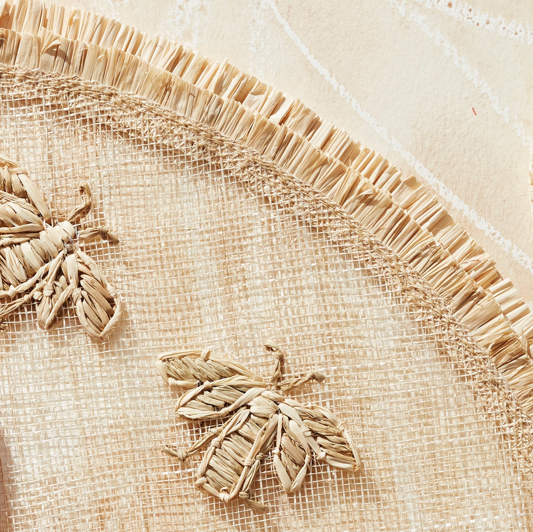 Straw bee placemat, set of four