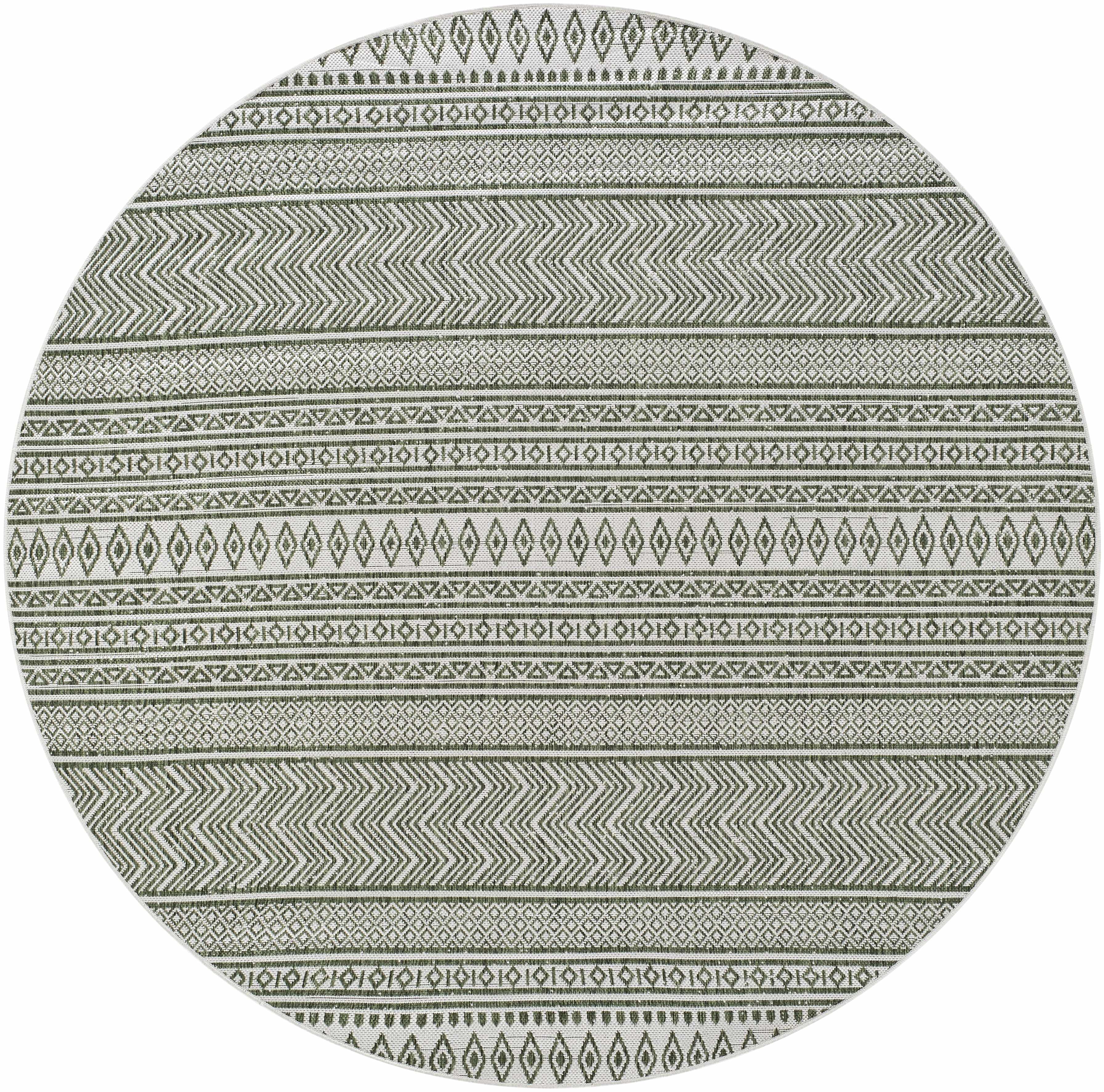 Madras Natural Gray Green All Over Performance Outdoor Area Rug