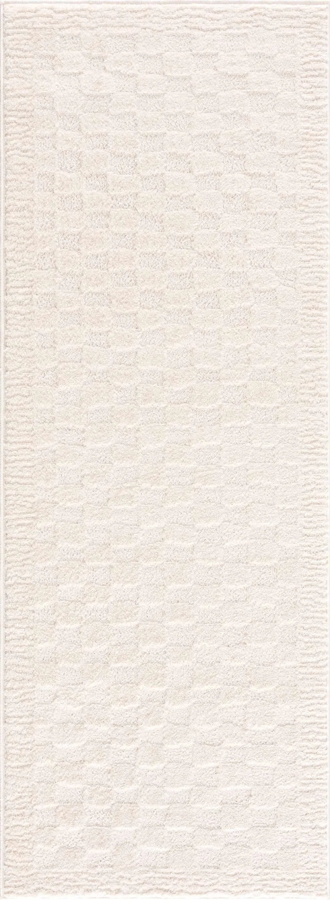Leryn Ivory Checkered Area Rug - The Mayfair Hall