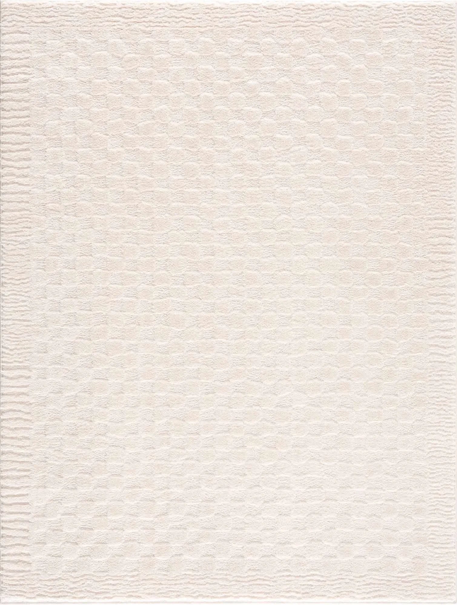 Leryn Ivory Checkered Area Rug - The Mayfair Hall