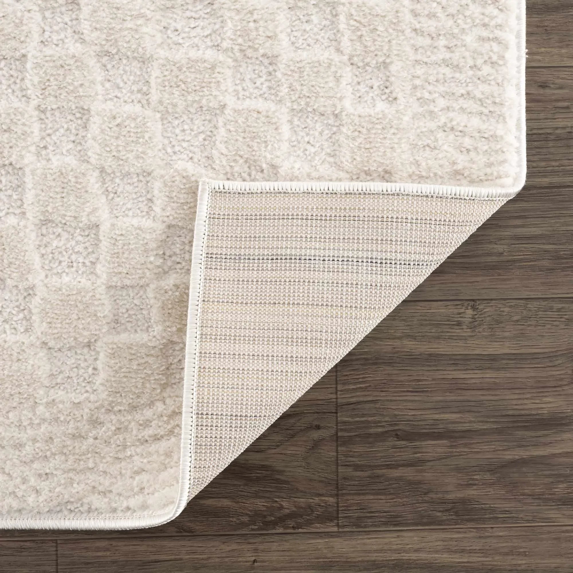 Leryn Ivory Checkered Area Rug - The Mayfair Hall