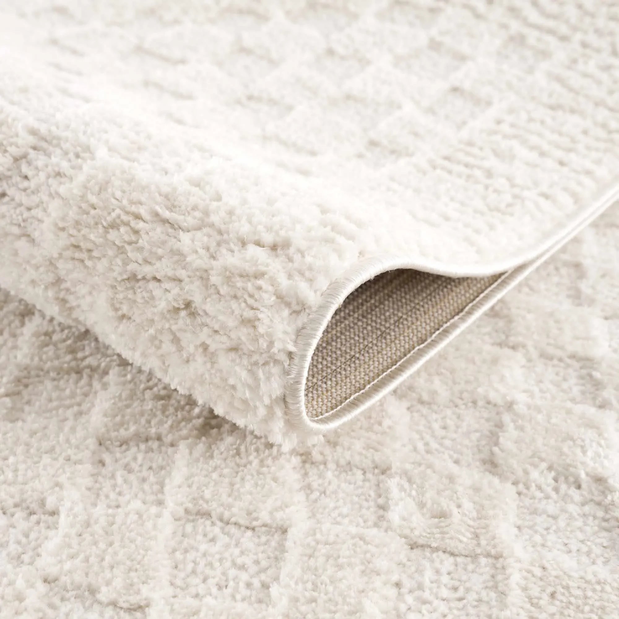 Leryn Ivory Checkered Area Rug - The Mayfair Hall