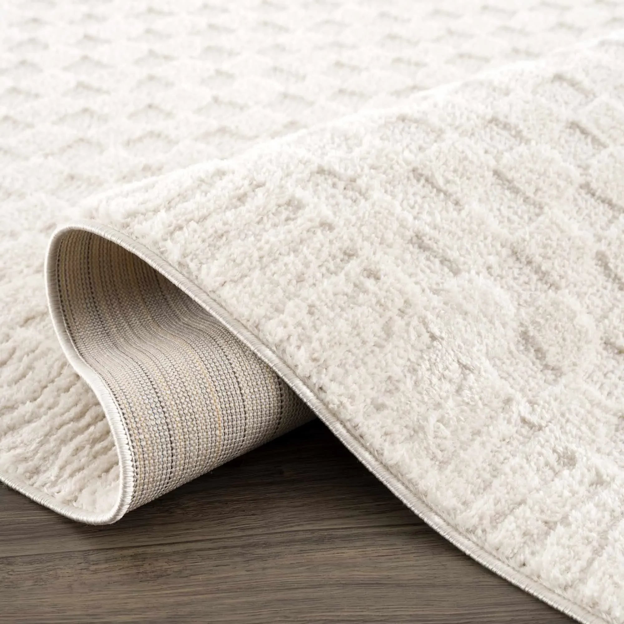 Leryn Ivory Checkered Area Rug - The Mayfair Hall