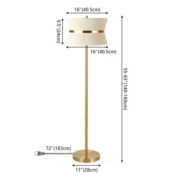 Kora Iron Floor Lamp in Bleached Natural - The Mayfair Hall