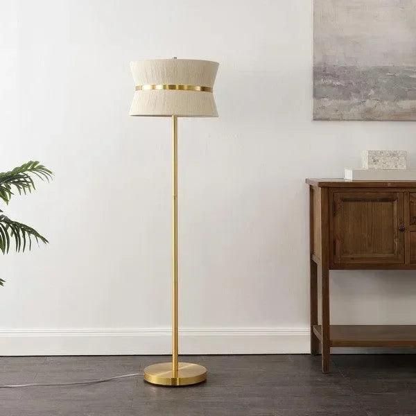 Kora Iron Floor Lamp in Bleached Natural - The Mayfair Hall