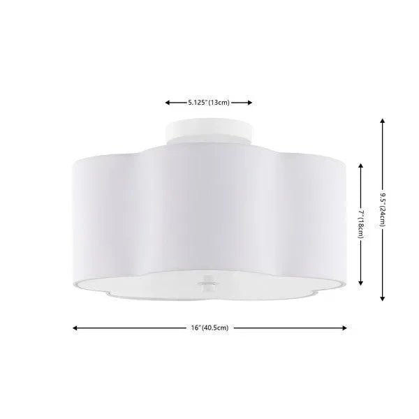 Joeluna Ceiling Light in White - The Mayfair Hall