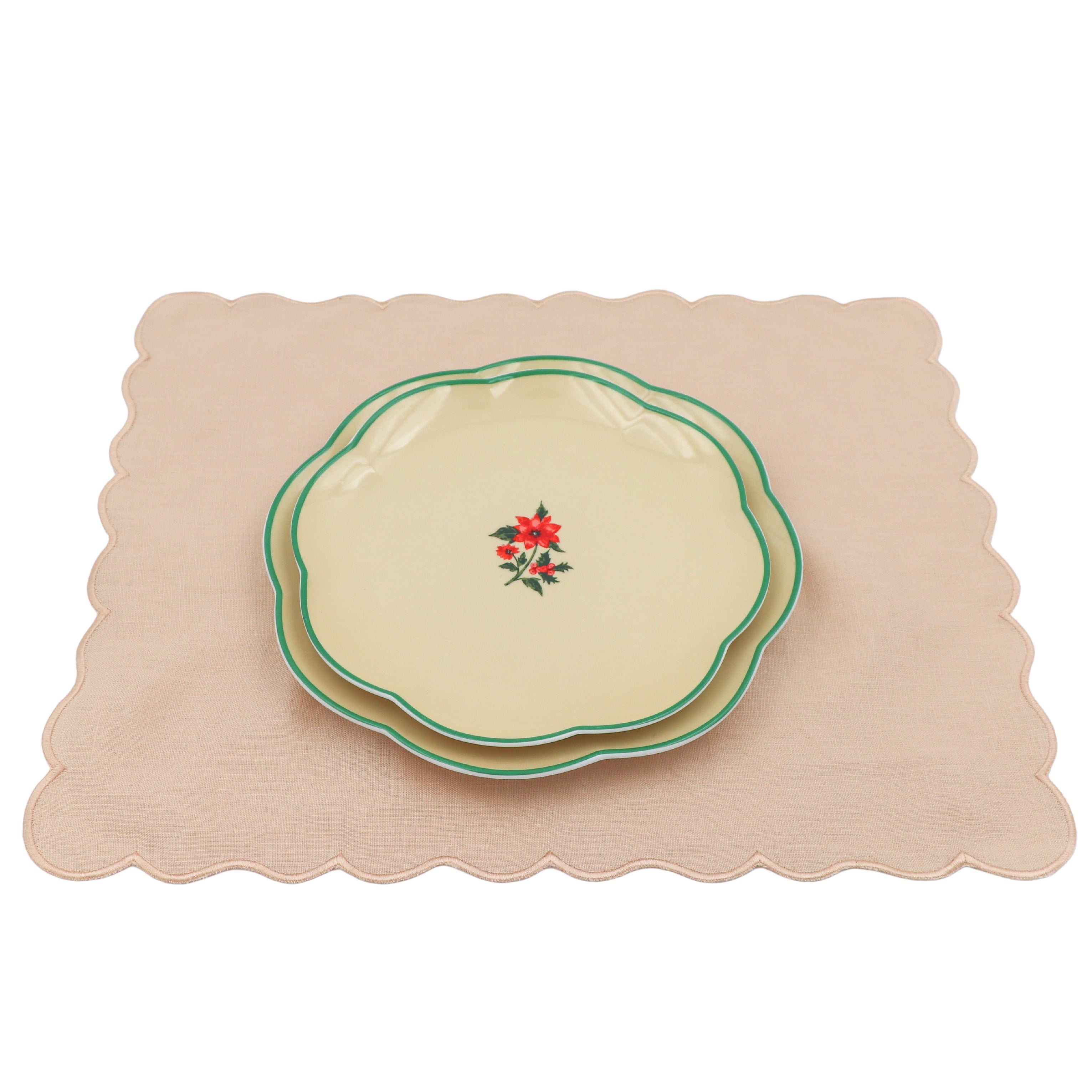 Fabled Flora Scalloped Starter Plate - Case of 12 Plates
