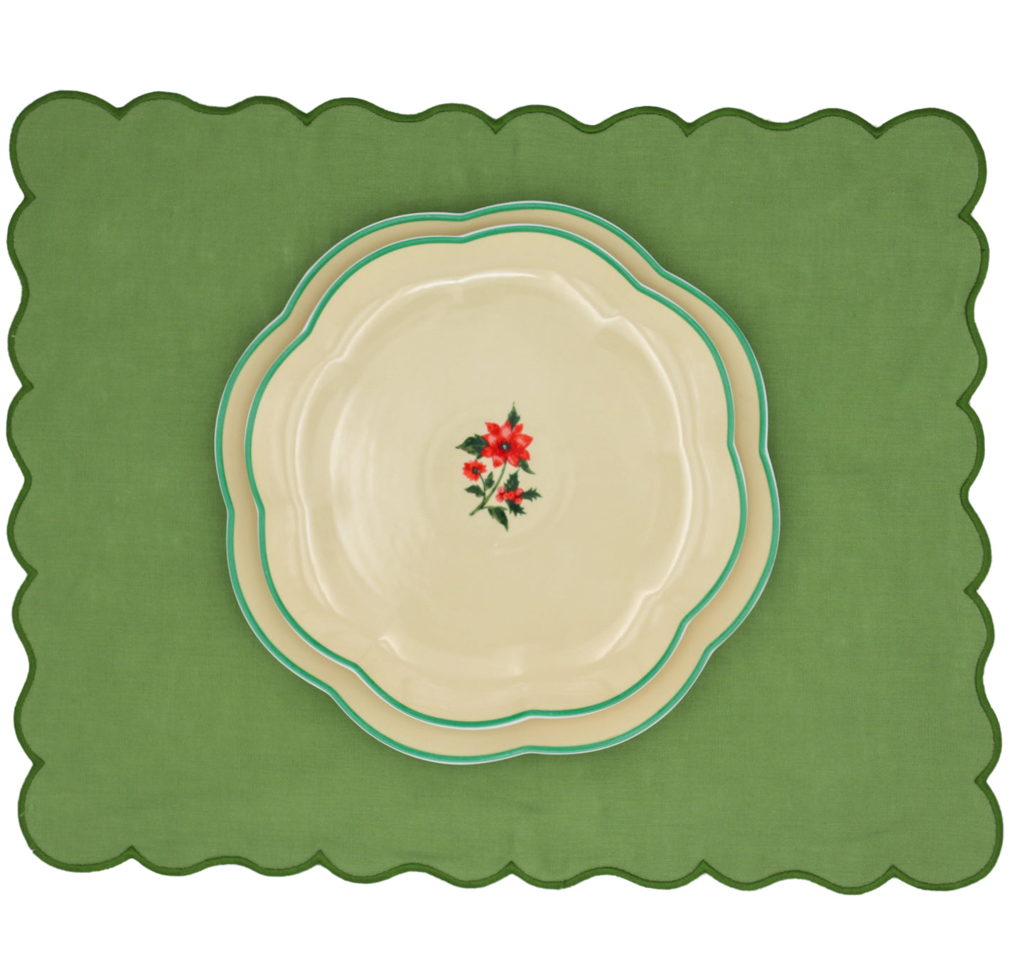 Fabled Flora Scalloped Starter Plate - Case of 12 Plates