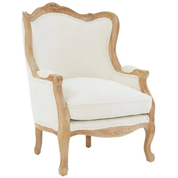 Fallon Ivory Boucle Wing Chair - The Mayfair Hall