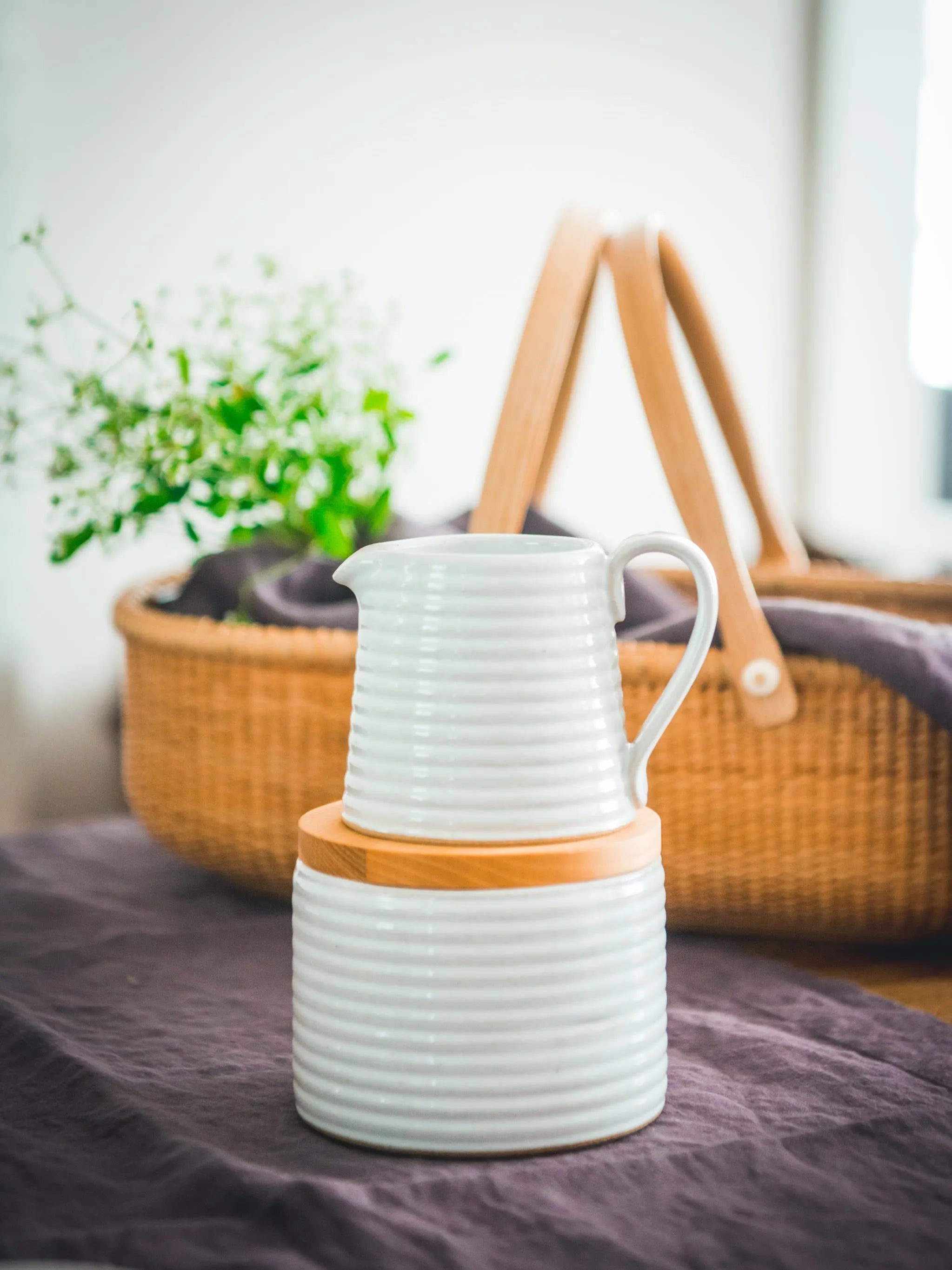 Farmhouse Pottery Hemlock Sugar and Creamer Set