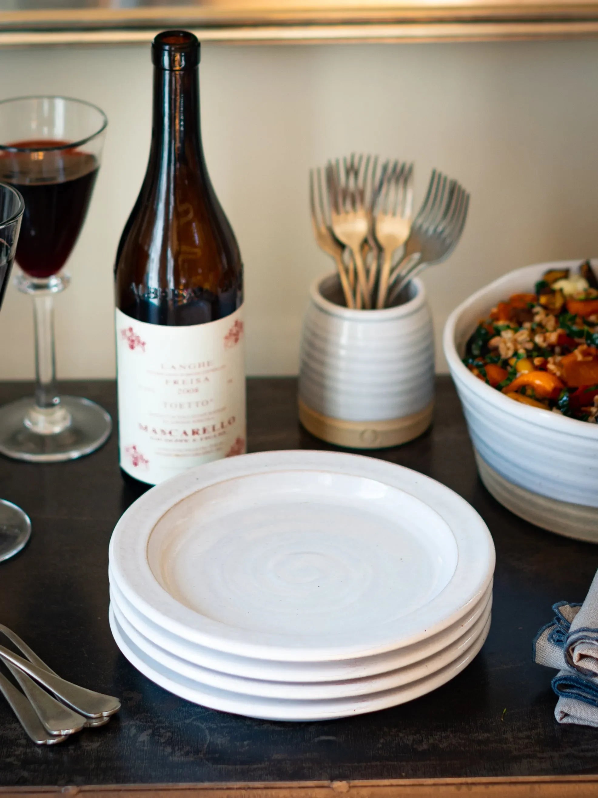 Farmhouse Pottery Silo Salad Plate in White - The Mayfair Hall