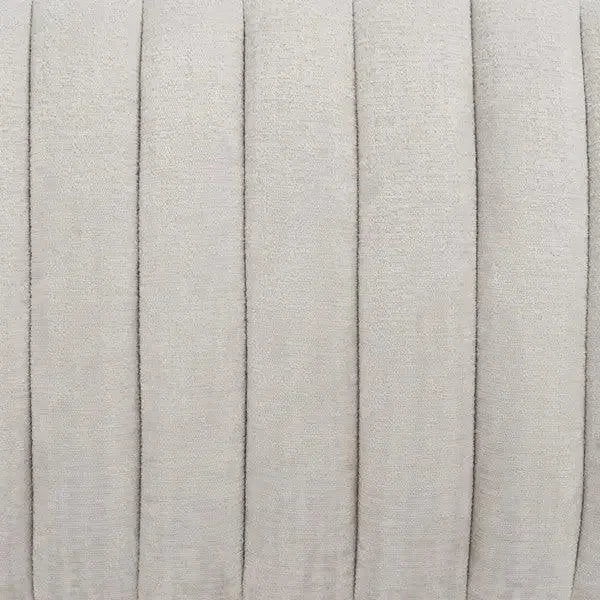 Flannery Velvet Bench in Ivory with Brass-Capped Legs - The Mayfair Hall