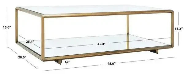 Safavieh Florabella Bronze Mirrored Coffee Table