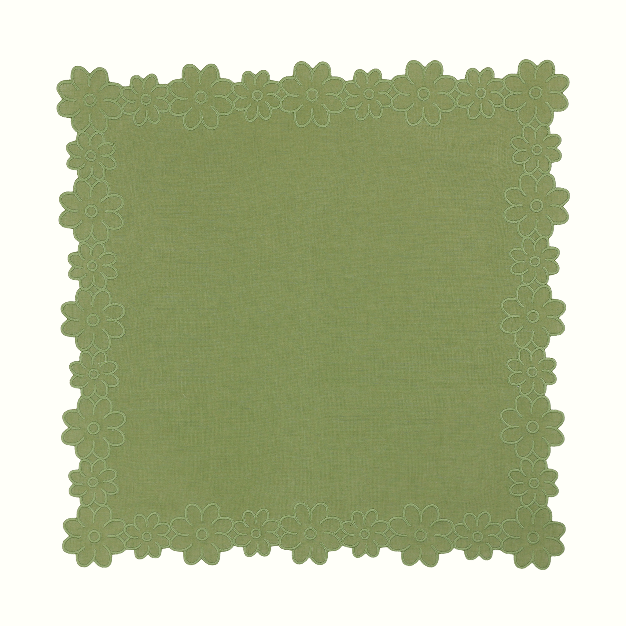 Border of Flowers Linen Napkin
