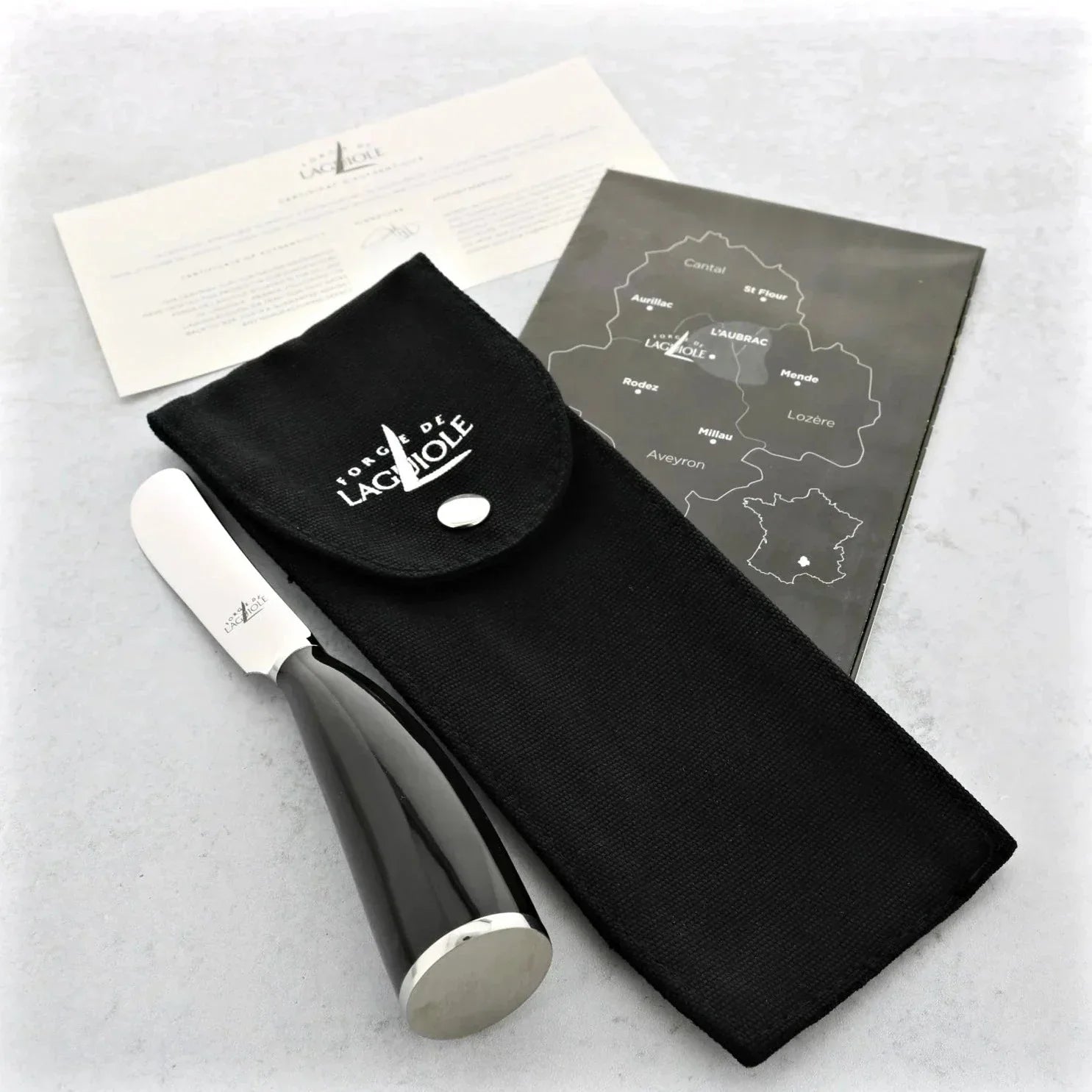 Forge de Laguiole Black Horn Tip Butter Knife - The Mayfair Hall