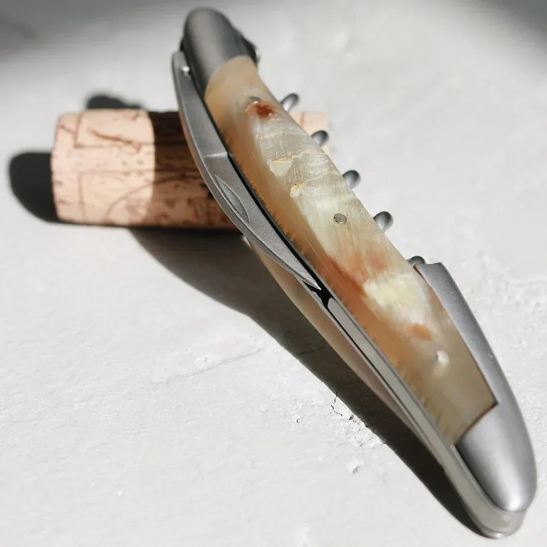 Forge de Laguiole Corkscrew Aubrac Horn Tip - Satin - The Mayfair Hall