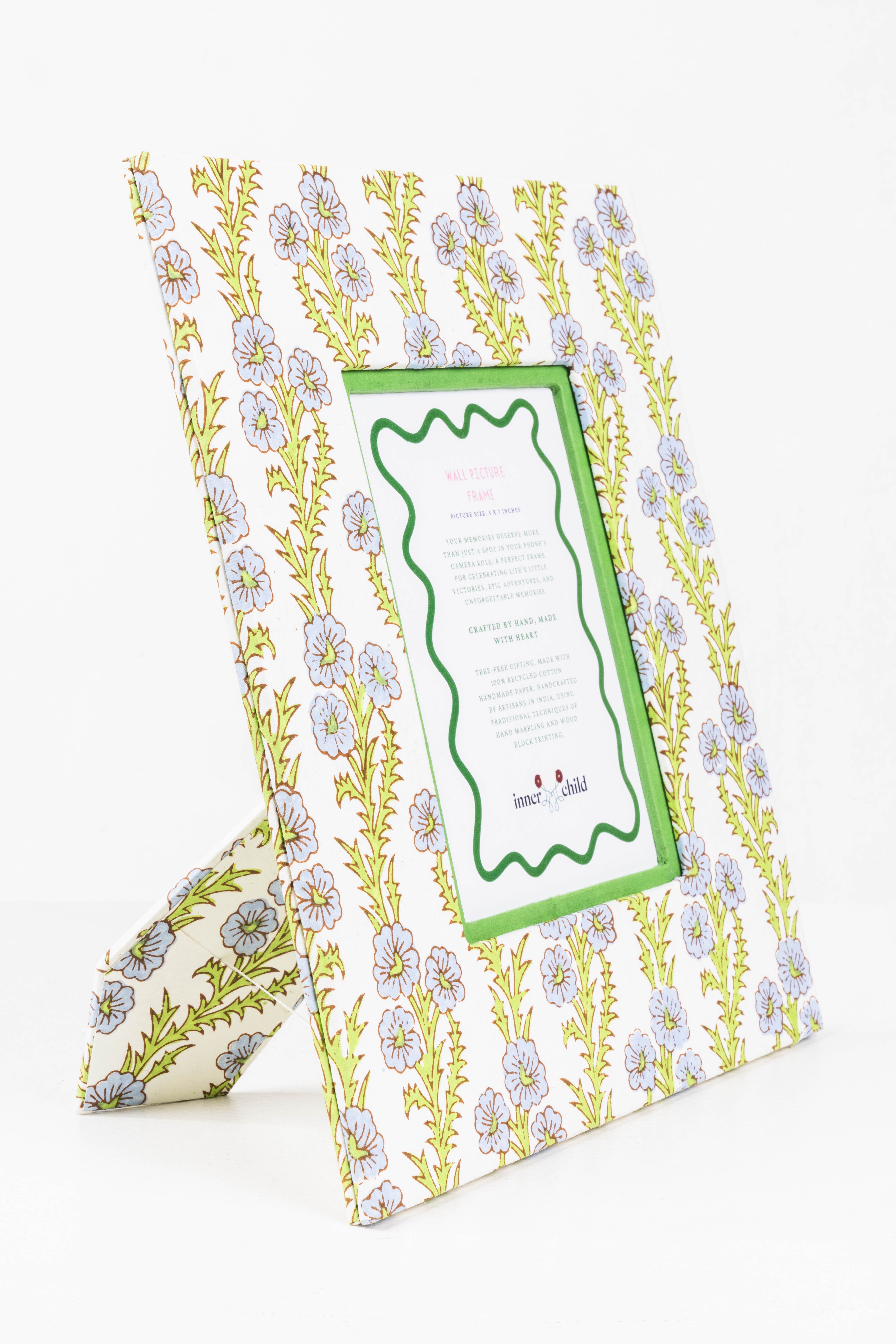 Large Wall Picture Frame in Forget Me Not Blue, 5x7