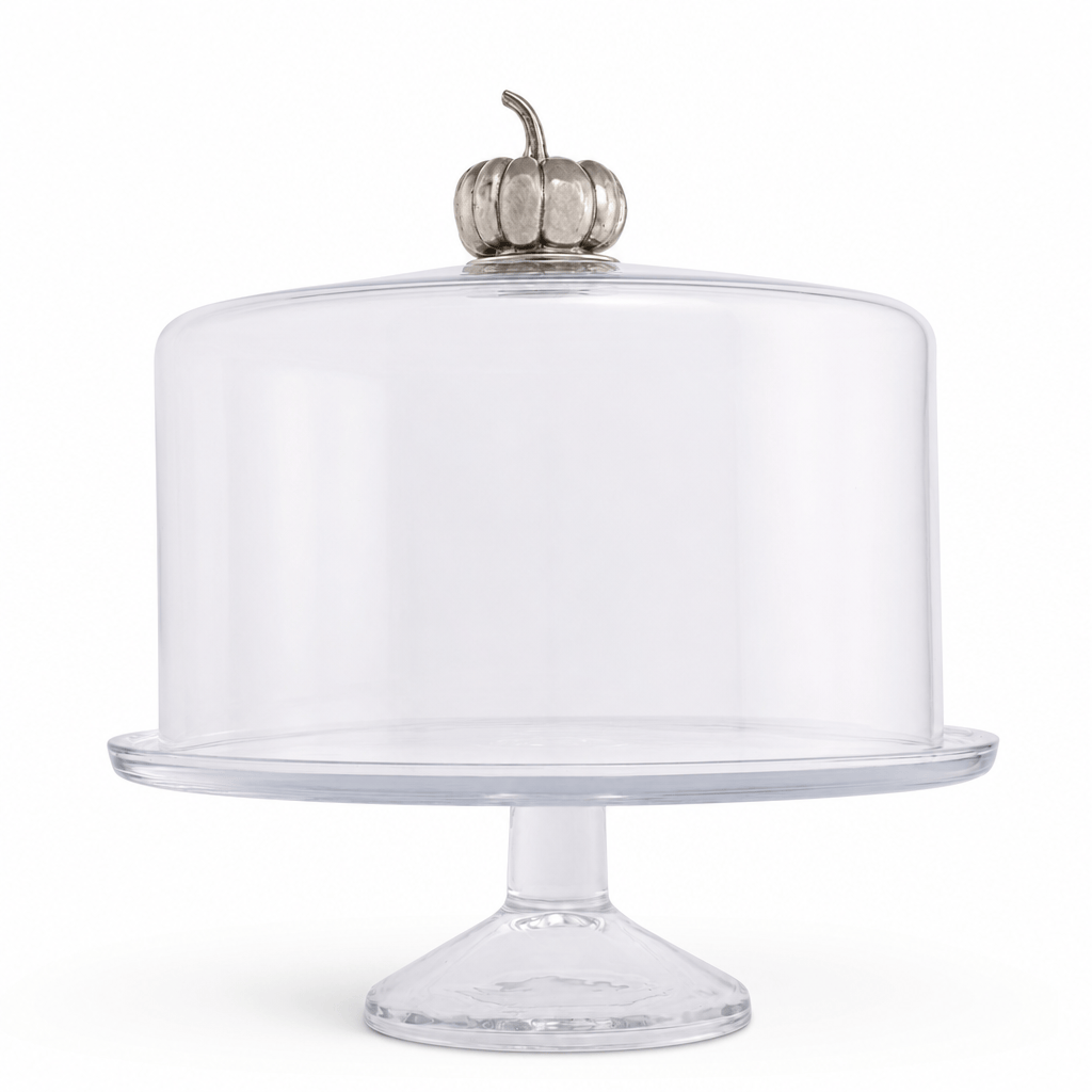 Pumpkin Knob Glass Covered Cake / Dessert Stand