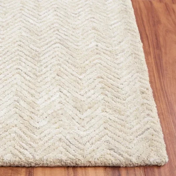 Glamour Viscose Rug in Gold and Ivory - The Mayfair Hall