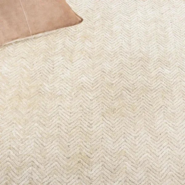 Glamour Viscose Rug in Gold and Ivory - The Mayfair Hall