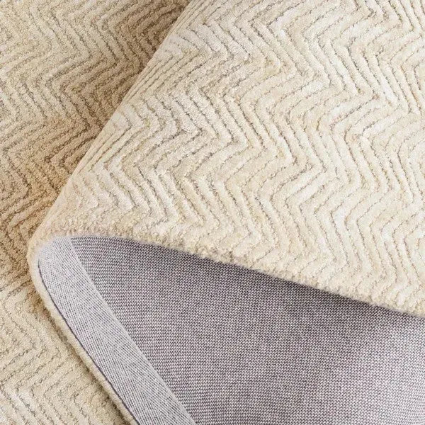 Glamour Viscose Rug in Gold and Ivory - The Mayfair Hall