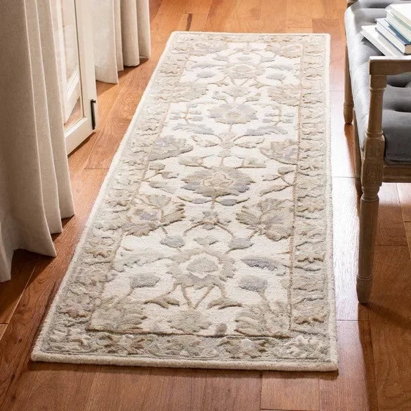 Glamour Wool Rug in Ivory and Gray - The Mayfair Hall