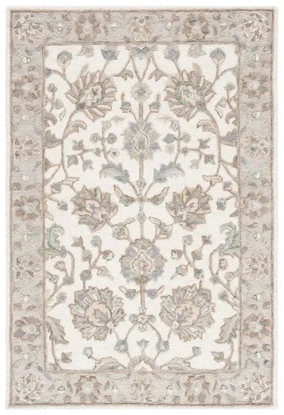 Glamour Wool Rug in Ivory and Gray - The Mayfair Hall