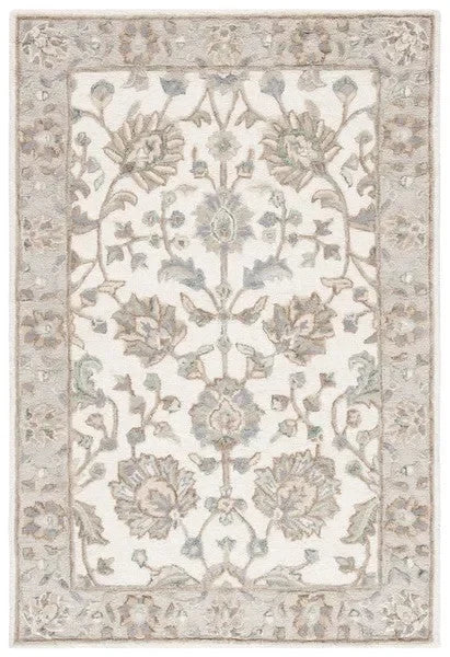 Glamour Wool Rug in Ivory and Gray - The Mayfair Hall