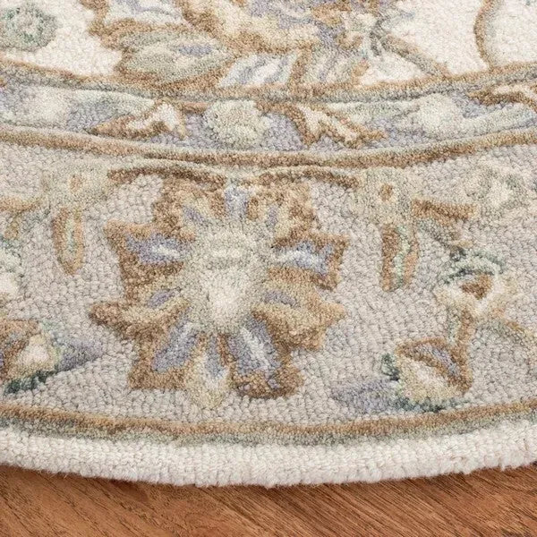 Glamour Wool Rug in Ivory and Gray - The Mayfair Hall