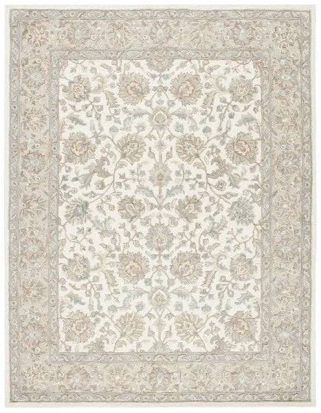 Glamour Wool Rug in Ivory and Gray
